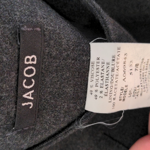 Above the knee charcoal grey pleated skirt 7/8 - Picture 3 of 3